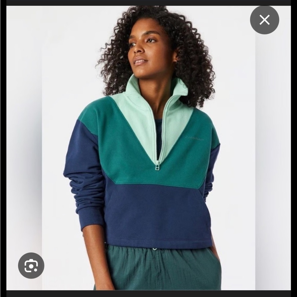 Outdoor Voices 1/2 zip crop sweater